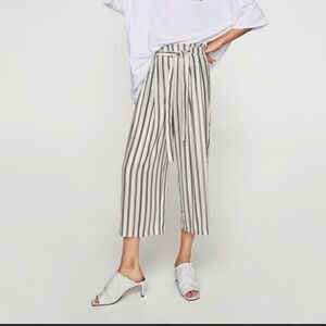 Zara Striped Paper Bag Culottes Size S